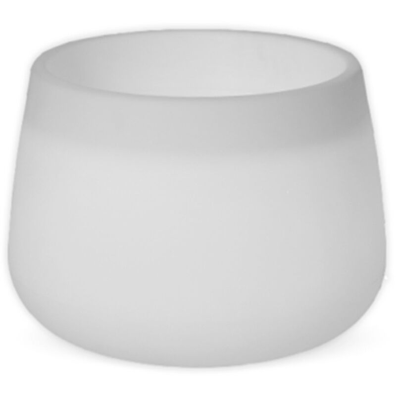 foto del prodotto camelia 80 fioriera rotonda con luce per piante e fiori molto resistente. carica solare e batteria ricaricabile. luce rgb e realizzata in polietilene