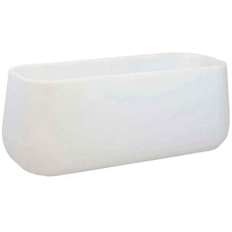 foto del prodotto camelia large vaso rotondo da interno e da esterno per piante e fiori molto resistente al tempo. realizzata in polietilene in spagna bianco