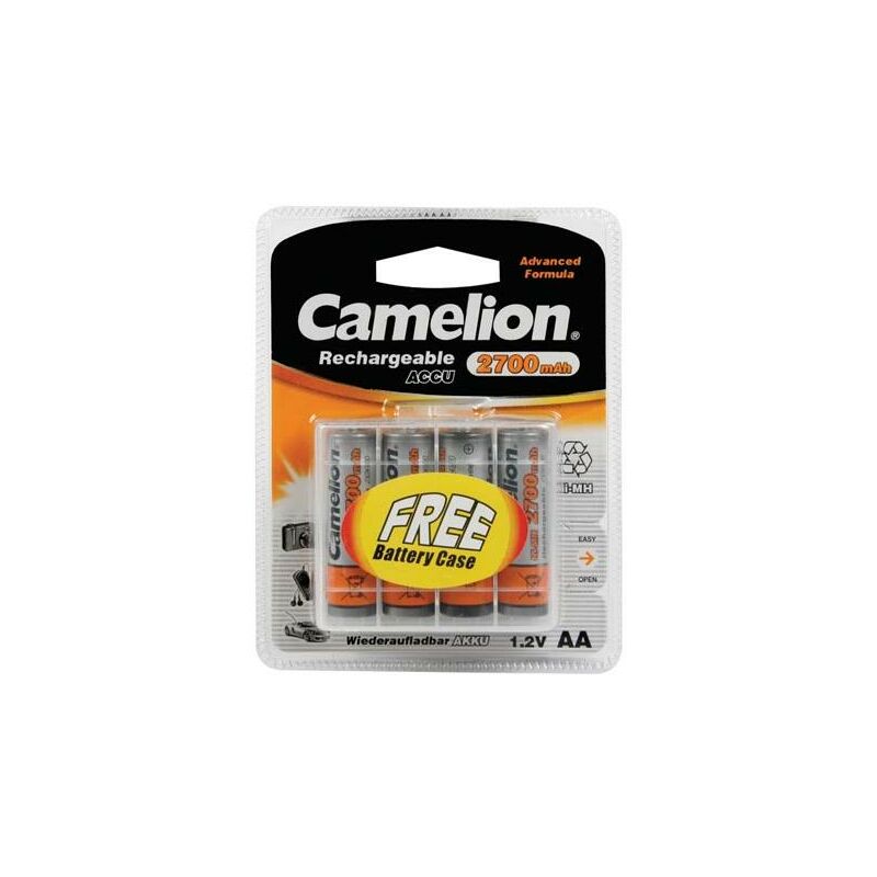 foto del prodotto camelion batteria nimh aa 1,2 v 2700 mah 4 scheda custodia