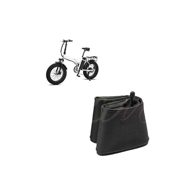 foto del prodotto camera d aria 20 x 4.0 x fat bike con valvola americana schrader per ruota pneumatico gomma bici elettrica mtb ecovelo