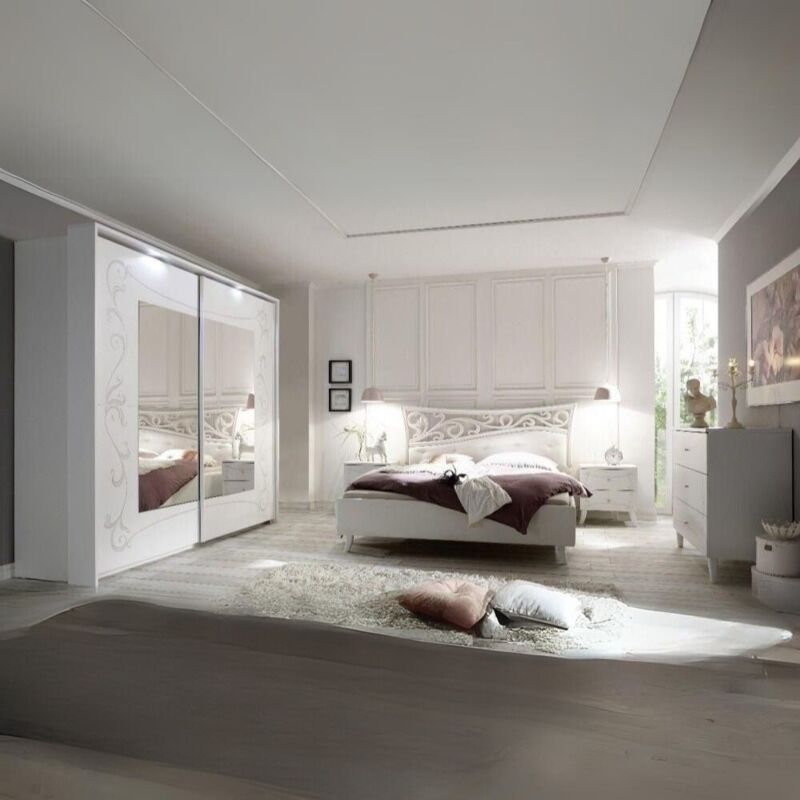 foto del prodotto camera da letto completa colore bianco opaco ararat