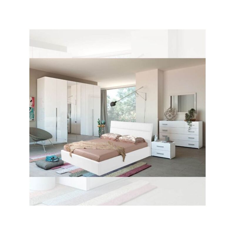foto del prodotto camera da letto nerano bianco laccato