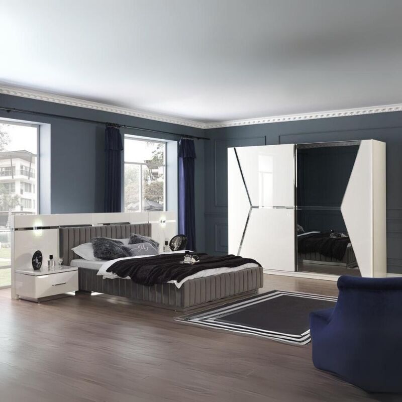 foto del prodotto camera da letto rams armadio 2 ante scorrevoli colore bianco lucido