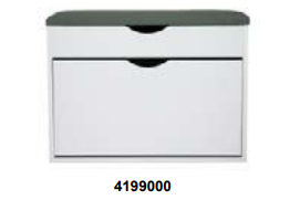 foto del prodotto camillo rigamonti s.r.l panca portascarpe con vano e cuscino, poliestere, 60x30x50