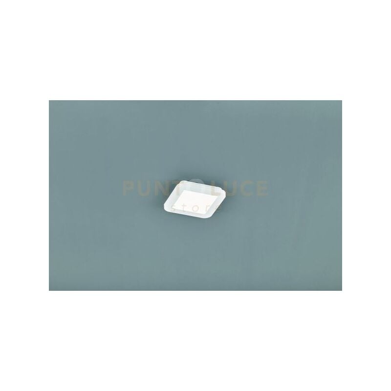 foto del prodotto camillus plafoniera led quadrata metallo bianco opaco con funzione dimmerabilita con normale interruttore a parete ip44 l. 17cmx17cm led 9w 1x