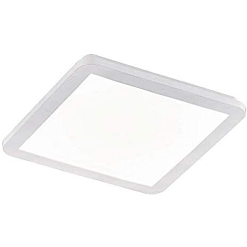 foto del prodotto camillus plafoniera led quadrata metallo bianco opaco con funzione dimmerabilita' con normale interruttore a parete ip44 l. 30cmx30cm led 16w 1x