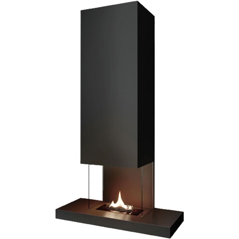 foto del prodotto caminetto da parete ricaricabile riff nero tenderflame