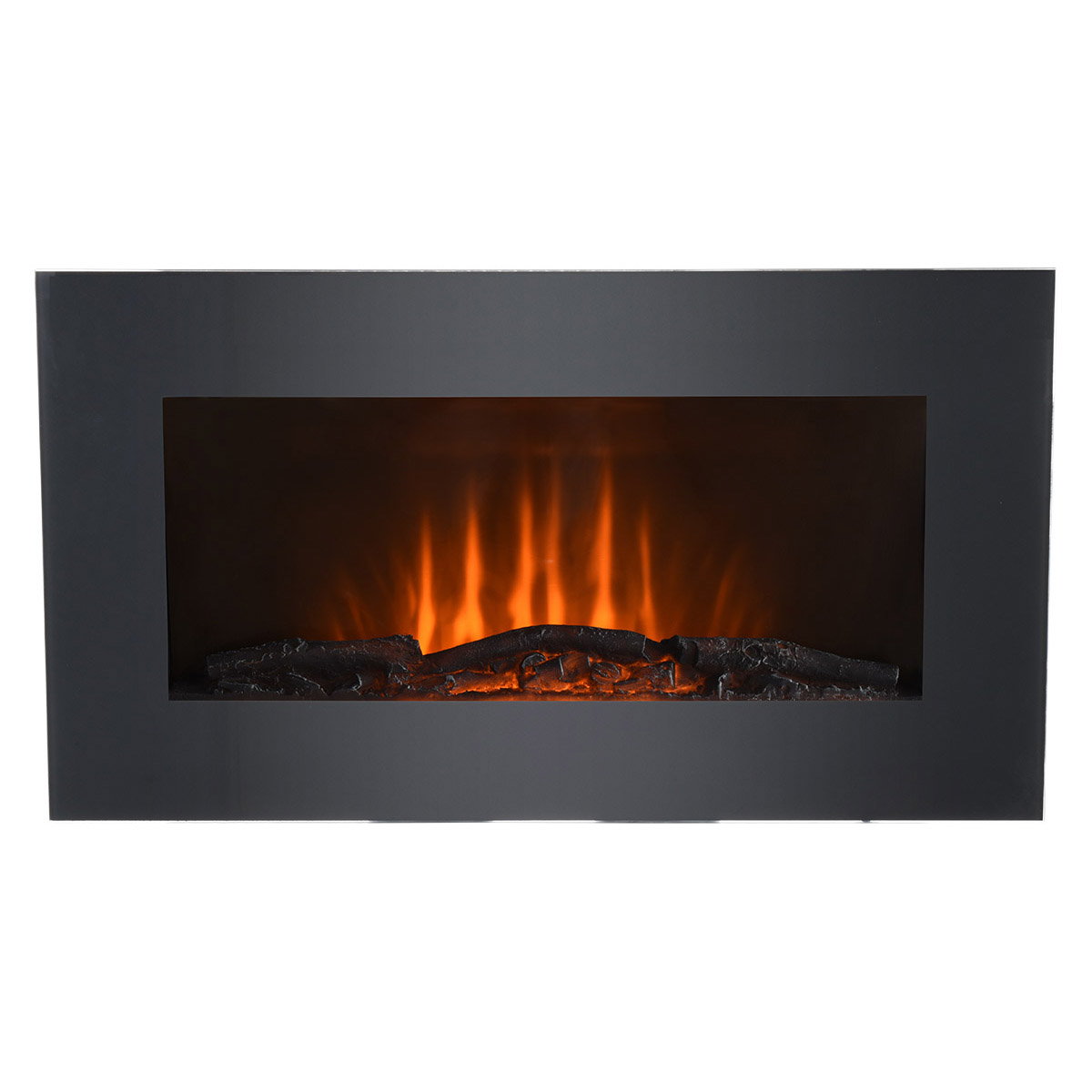 foto del prodotto caminetto elettrico 1800w da parete effetto fiamma con timer bimar hfp10