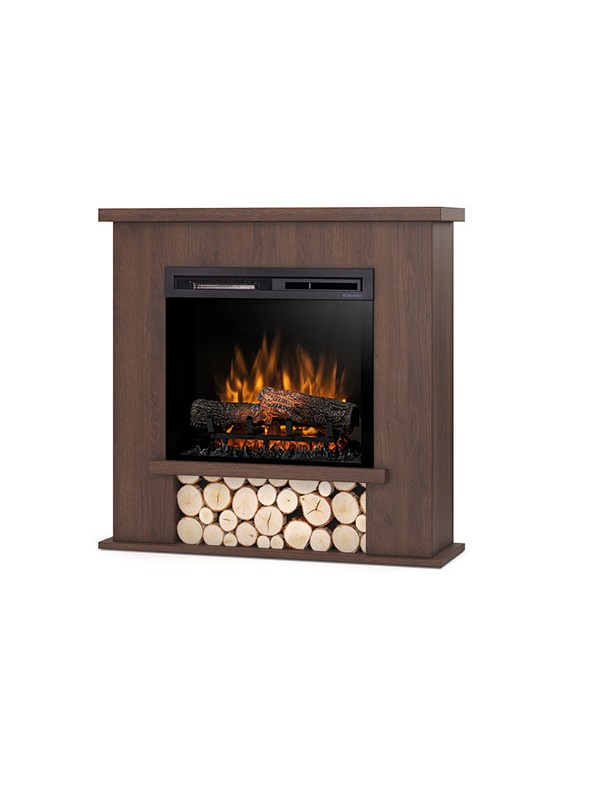 foto del prodotto caminetto elettrico a libera installazione a led mod. tula rovere 23 quot 95 x 92 x 28