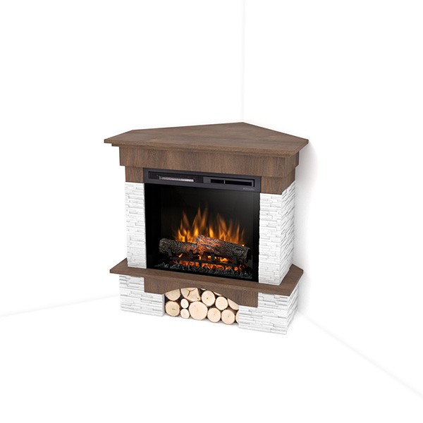 foto del prodotto caminetto elettrico angolare a libera installazione mod. porto rovere 23 quot 91 x 89 x 76,5