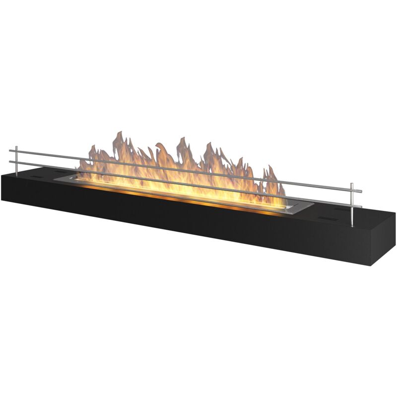 foto del prodotto camino a bioetanolo da tavolo 120x19 cm firebox 1200 nero