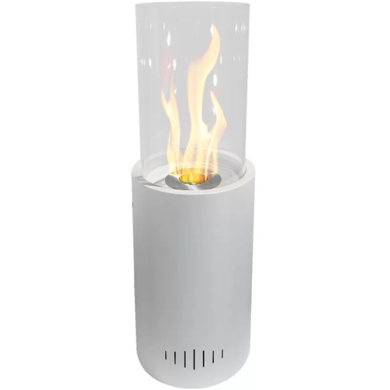 foto del prodotto camino a bioetanolo 'torcello' da terra biocamino per esterno 27 x h 82 cm -bianco