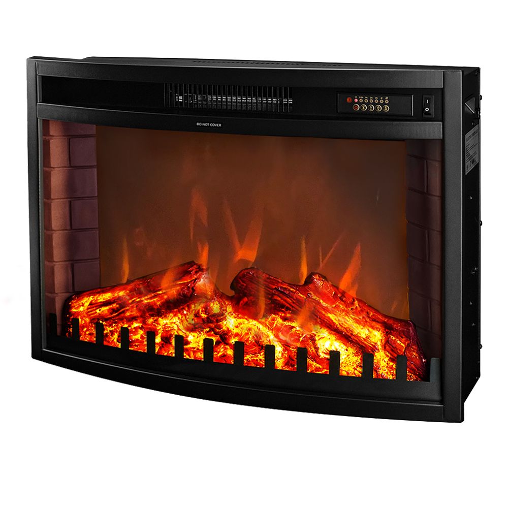 foto del prodotto camino elettrico da incasso 50,6x71,1x20,4 cm effetto fiamma 1500w zakinthos nero