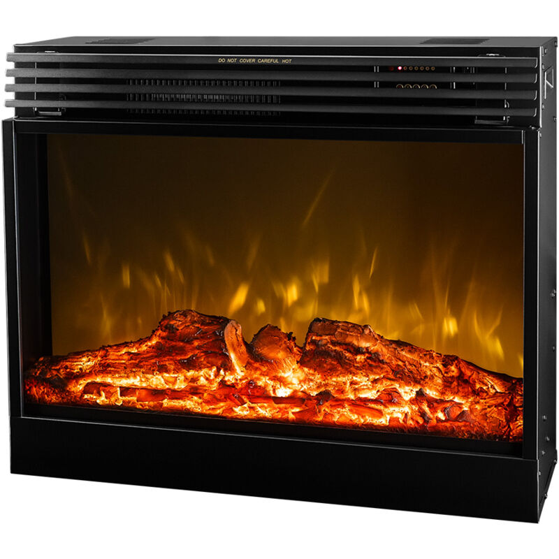 foto del prodotto camino elettrico da incasso 59,62x70x22 cm effetto fiamma 1950w mirabella nero