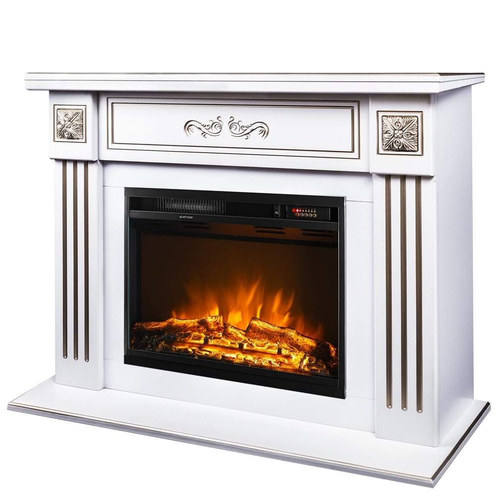 foto del prodotto camino elettrico da pavimento 88,3x108,7x29 cm effetto fiamma 1500w praga amp lorance