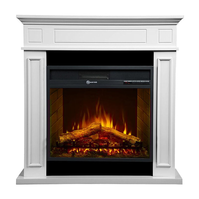 foto del prodotto camino elettrico da terra jefferson in legno 1800 w arredamento moderno