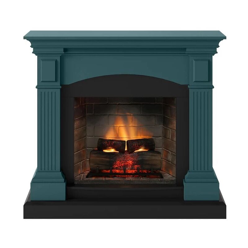 foto del prodotto camino elettrico tagu magna powerflame2 turchese 1600w
