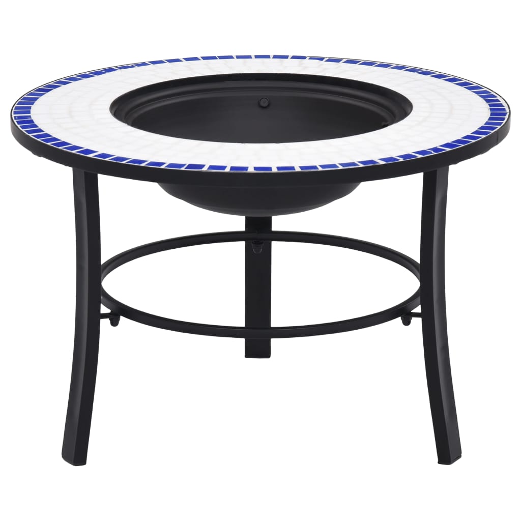 foto del prodotto camino in mosaico 68 cm ceramica blu e bianca 02 0005980