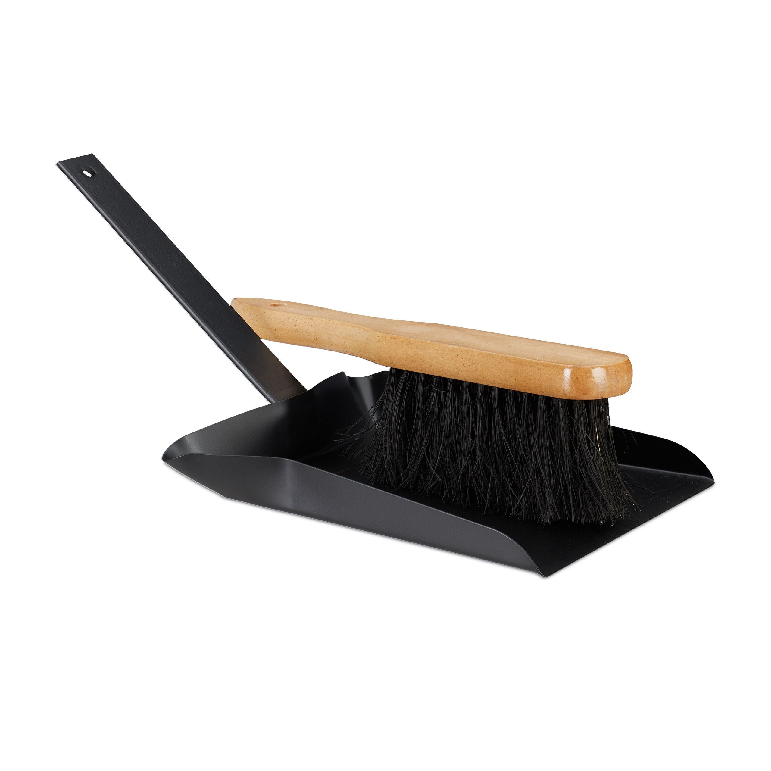 foto del prodotto camino pala cenere e spazzola in acciaio forno stufa camino 37 cm nero 13 0001954
