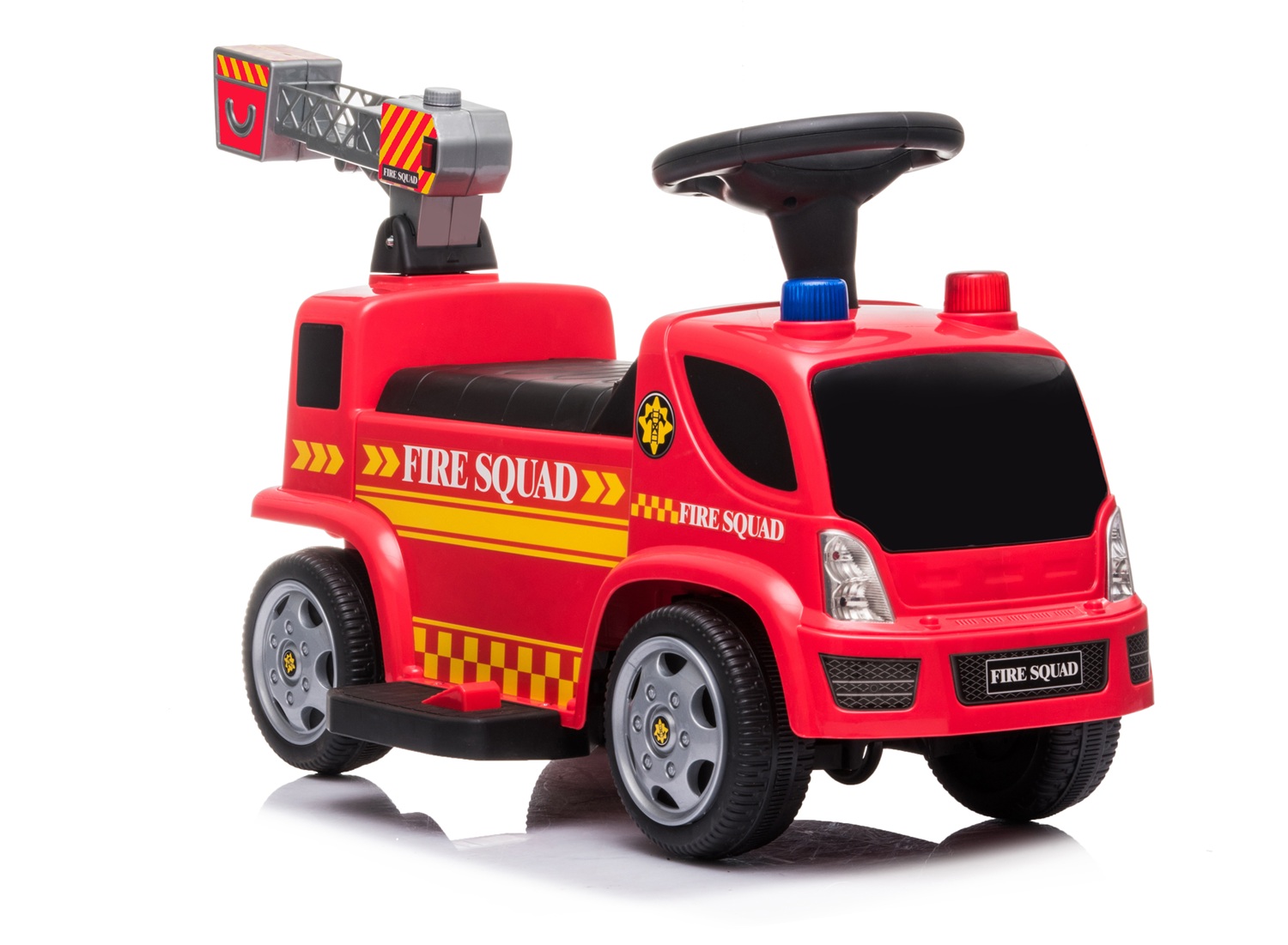 foto del prodotto camion dei pompieri elettrico per bambini 6v spara bolle