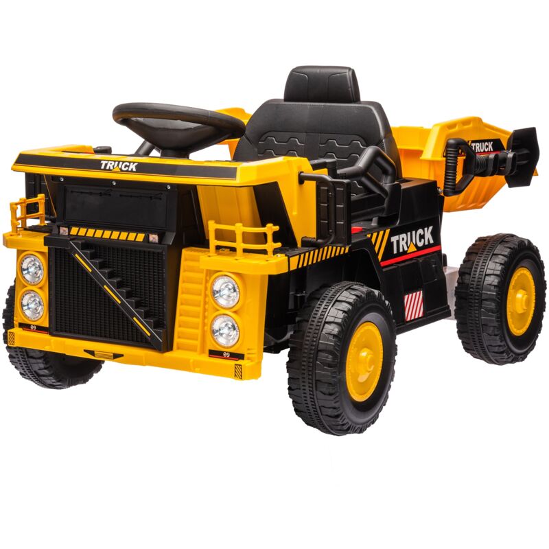 foto del prodotto camion elettrico per bambini 12v velocit 3 6km h giallo