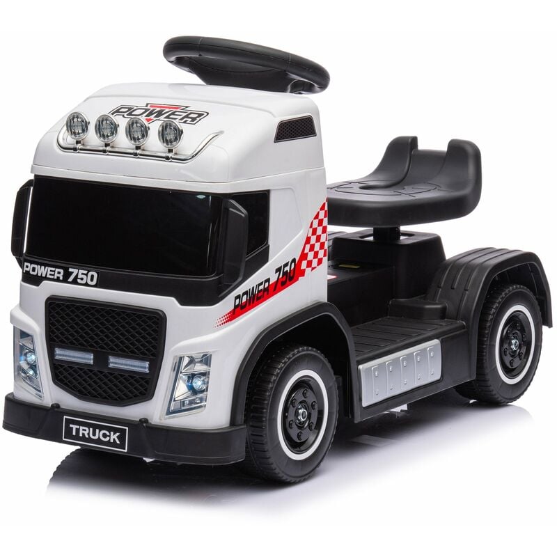 foto del prodotto camion elettrico per bambini 6v small truck bianca