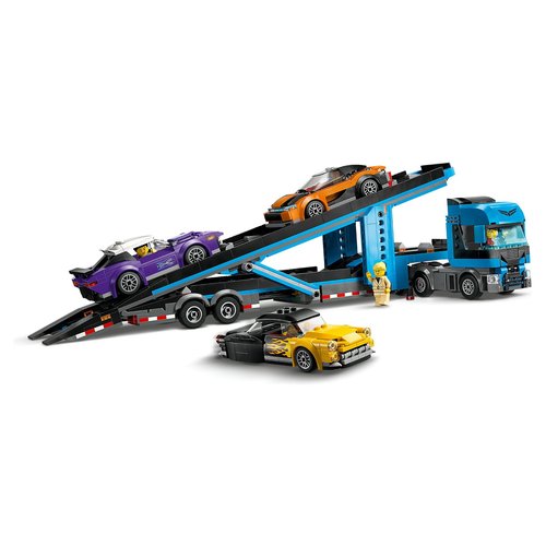 foto del prodotto camion trasportatore con auto sportive lego 60408 city great vehicles