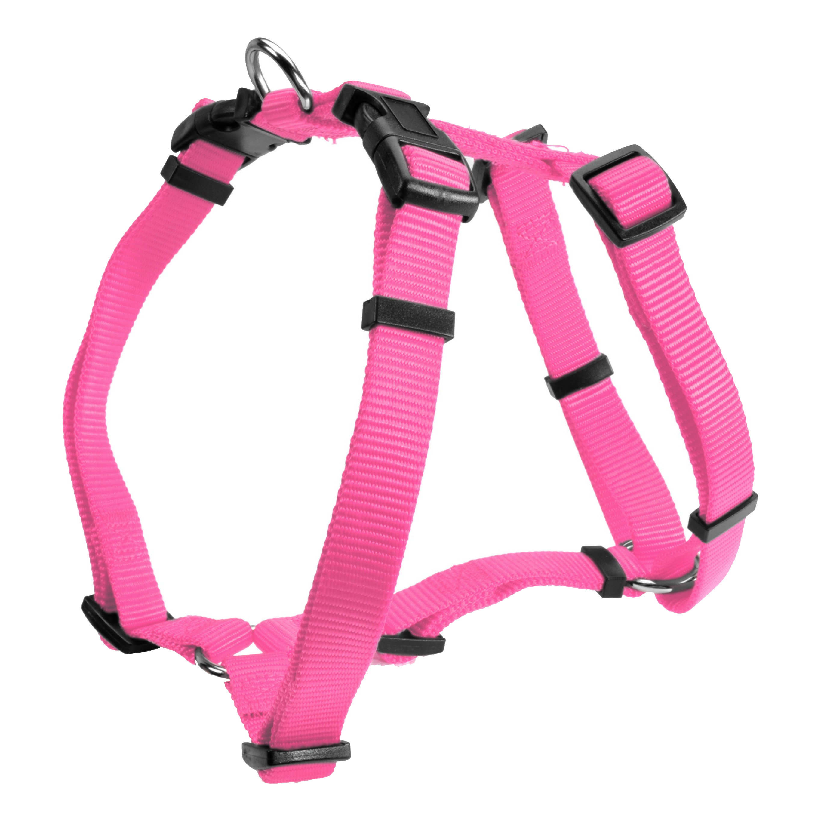 foto del prodotto camon cane pettorina in nylon modello quot h quot n. 5 25 mm rosa fluo