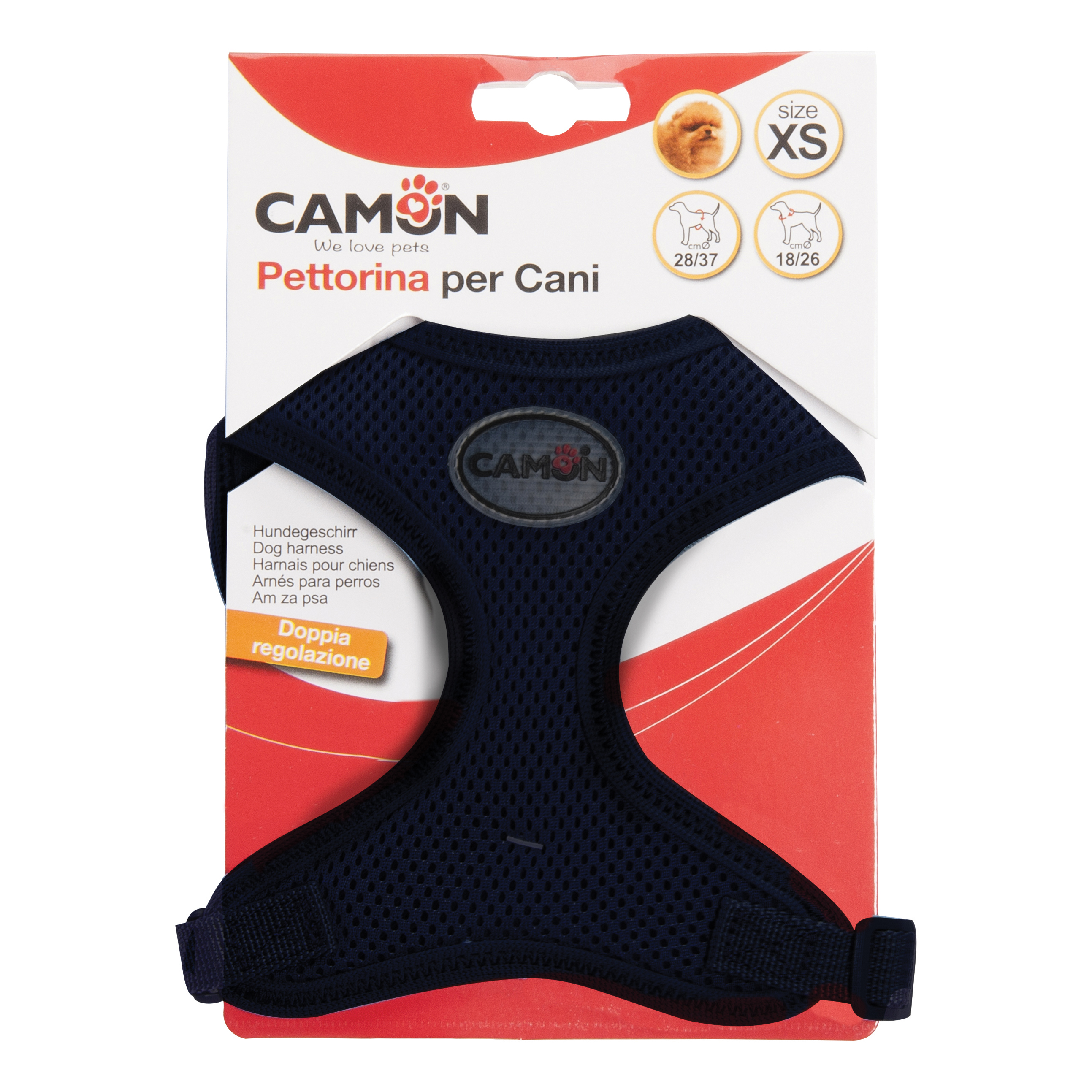 foto del prodotto camon cane pettorina quot mesh quot doppia regolazione tg. small nero