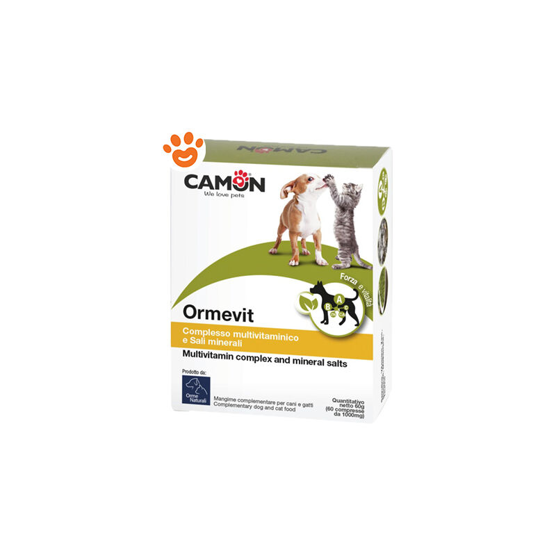 foto del prodotto camon dog cat orme naturali ormevit dog cat orme naturali ormevit confezione da 60 compresse