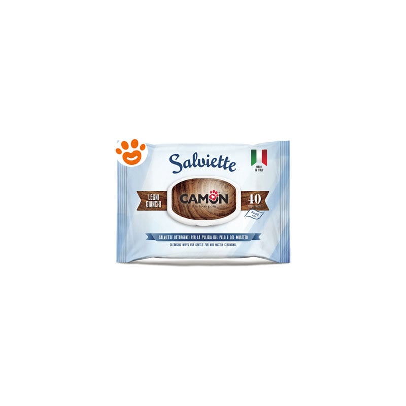 foto del prodotto camon dog cat salviette legni bianchi camon dog cat salviette legni bianchi confezione da 40 salviette