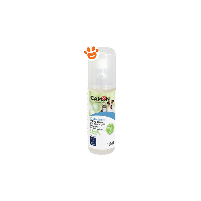 foto del prodotto camon dog cat spray corpo con citronella e olio di neem dog cat spray corpo con citronella e olio di neem confezione da 100 ml