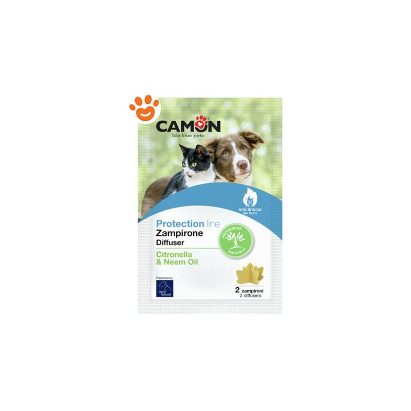 foto del prodotto camon orme naturali zampirone con citronella e olio di neem orme naturali zampirone con citronella e olio di neem confezione da 2 pezzi