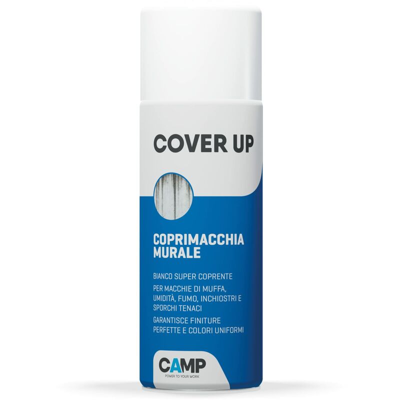 foto del prodotto camp coverup, coprimacchia murale bianco universale, copre le macchie pi tenaci, ottimo fondo isolante, 400 ml