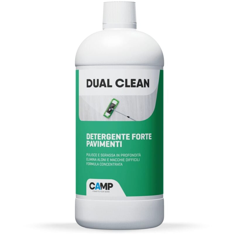 foto del prodotto camp dual clean, detergente forte concentrato per pavimenti in gres porcellanato, marmo, cotto, granito, 1000 ml