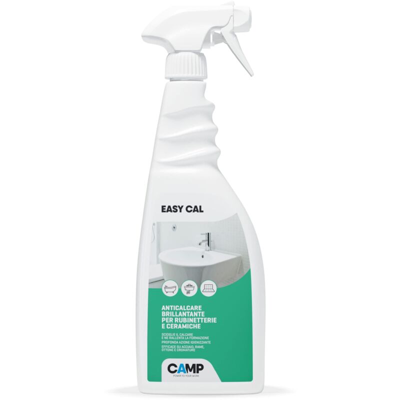 foto del prodotto camp easy cal, detergente anticalcare brillantante e protettivo per rubinetti, piastrelle, ceramiche e box doccia