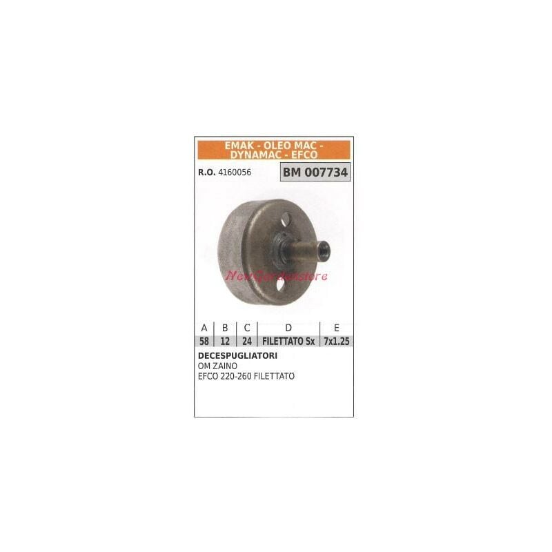 foto del prodotto campana frizione emak decespugliatore om zaino efco 220 260 filettato 007734