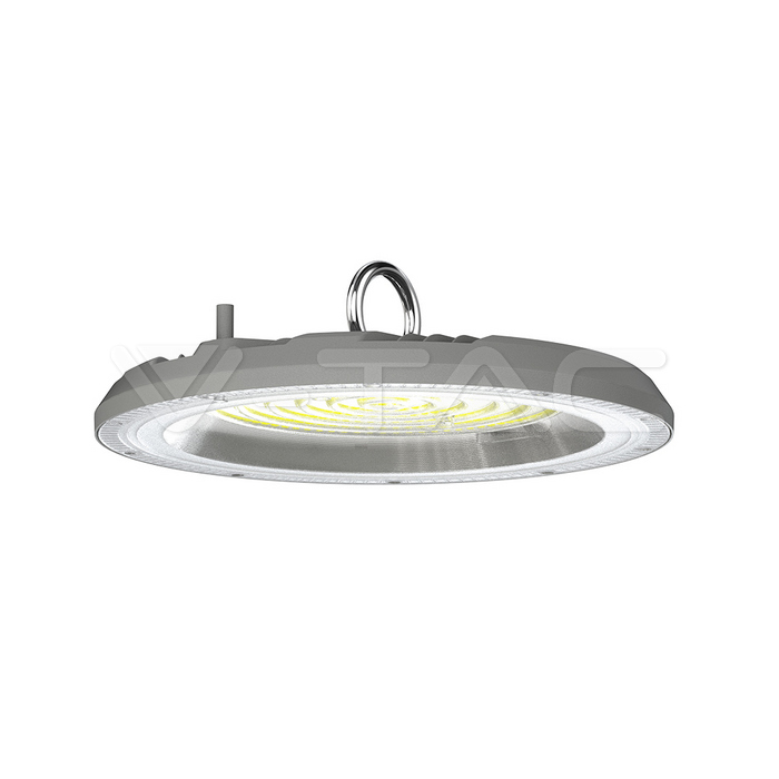 foto del prodotto campana industriale led 150w ufo colore grigio 90 con interruttore levetta cct 3in1 3000k 6500k ip65
