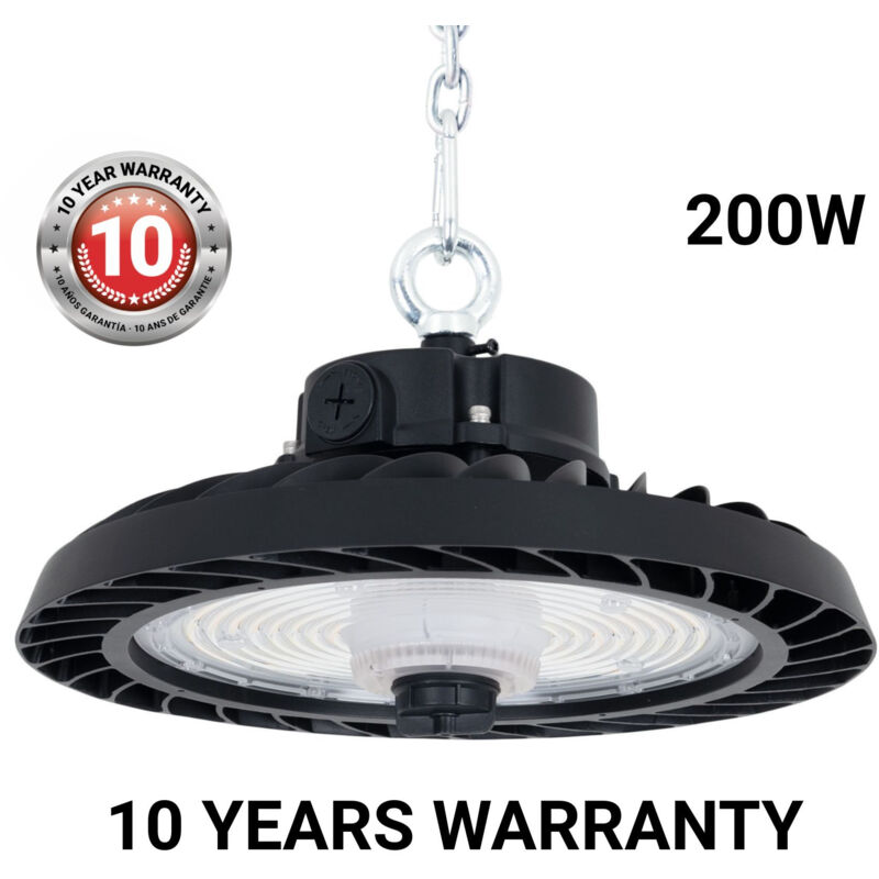 foto del prodotto campana led industriale 200w cct 170lm w driver lifud 