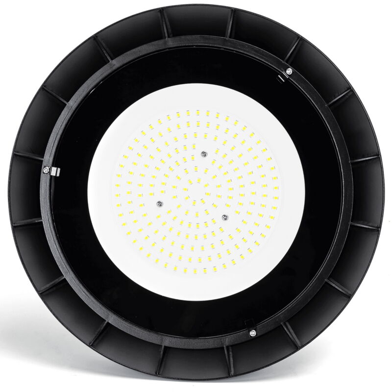 foto del prodotto campana led industriale ufo 150w nera ip65 bianco neutro 4000k 100lm w aigostar