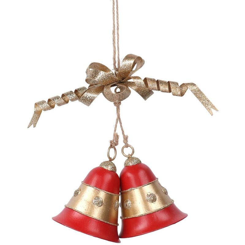 foto del prodotto campana metallo rosso cm23x15x6