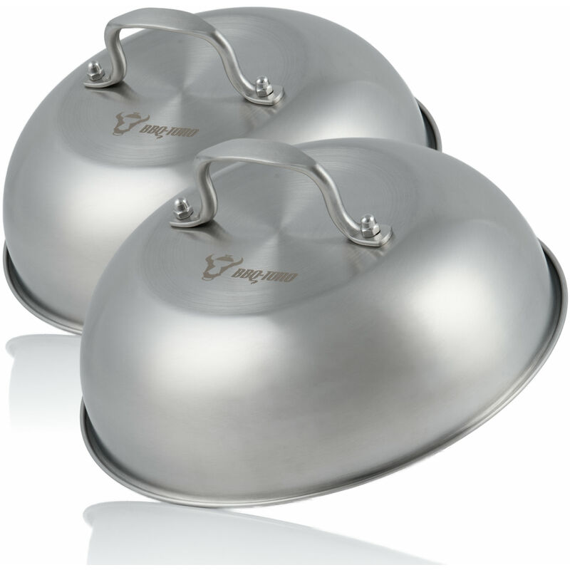 foto del prodotto campana riscaldante in acciaio inox 2 pezzi 23 cm campana di servizio, glosche bbq toro