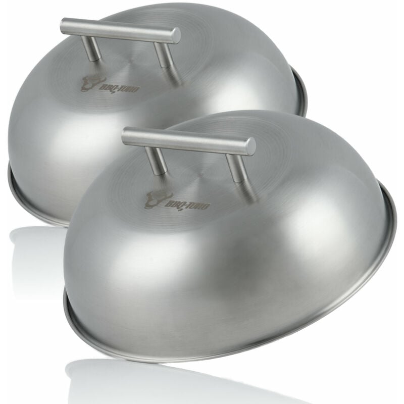 foto del prodotto campana riscaldante in acciaio inox 2 pezzi 23 cm glosche, campana da portata bbq toro
