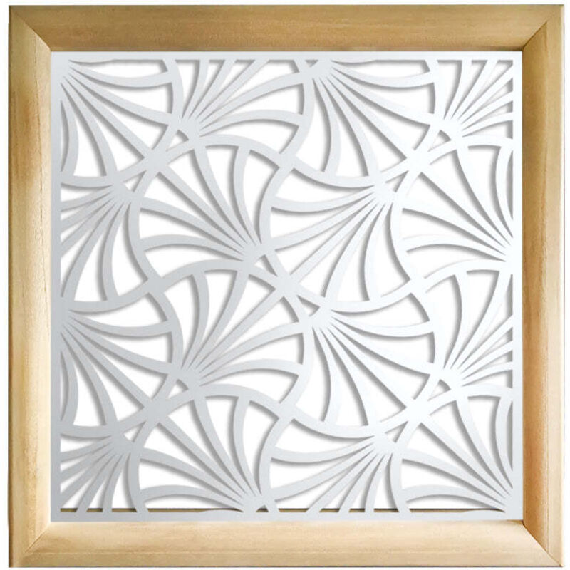 foto del prodotto campane moduli decorativi in legno e pvc colore bianco misura 48x48 cm