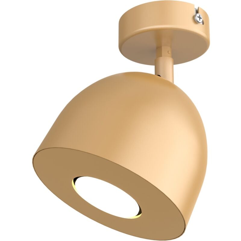 foto del prodotto campanella plafoniera, 1x gu10, max 33w, metallo, anodic gold, d.12cm lumicom