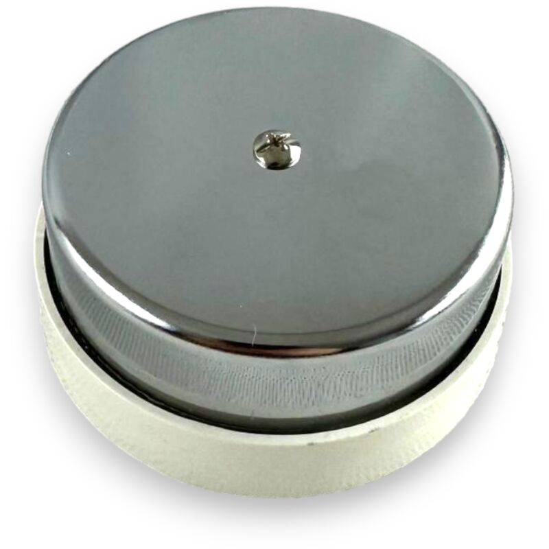 foto del prodotto campanello 75 mm elettrico 110 230v per portoni in acciaio cromato da applicare a parete