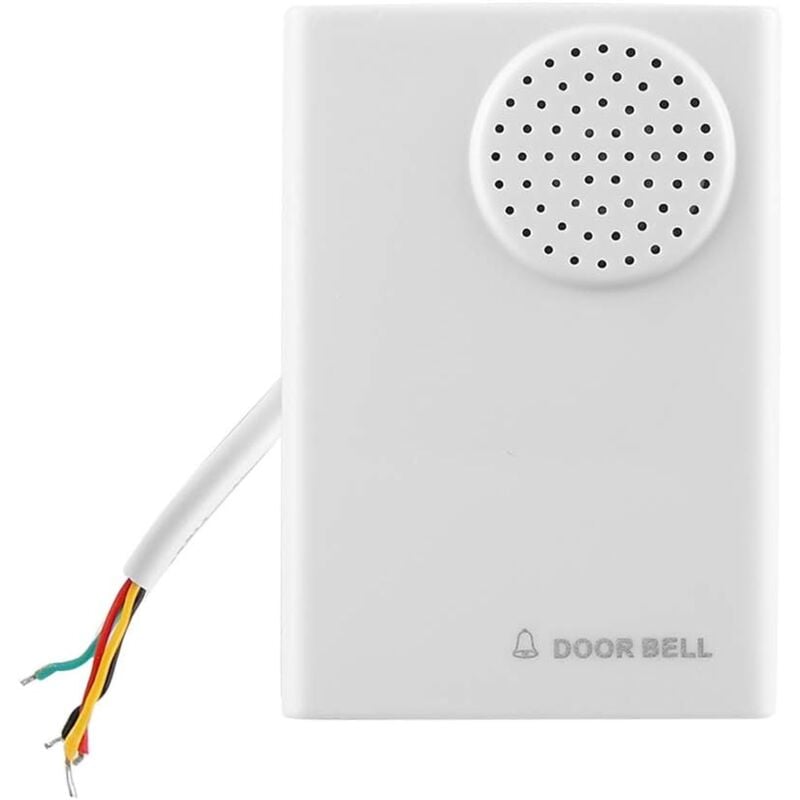 foto del prodotto campanello cablato, alimentazione a 12 v, tono chiaro, comodo controllo degli accessi, materiale abs, sistema di controllo degli accessi per ufficio,