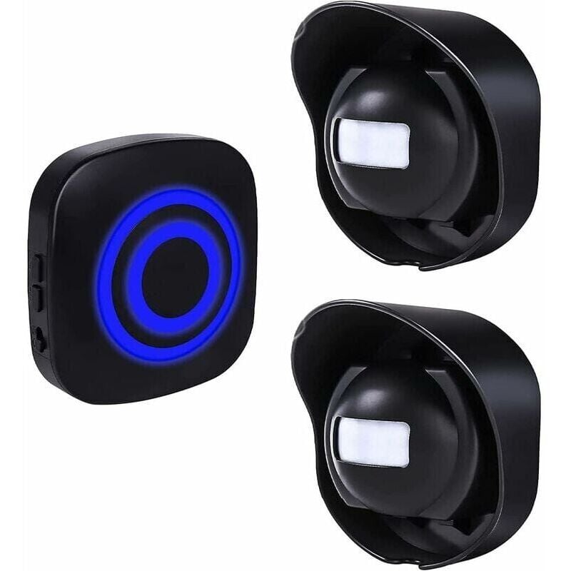 immagine 0 del prodotto campanello con sensore di movimento, kit campanello wireless per esterni con sensore di movimento a infrarossi e ricevitori plug in e rilevatore di