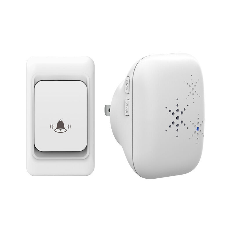 foto del prodotto campanello da esterno monopezzo wireless senza batteria, impermeabile ip 65 bianco
