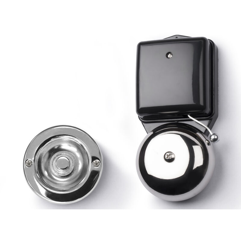 foto del prodotto campanello e pulsante con fili dal design tradizionale, retrobell pushbell, cfi0024 scs sentinel